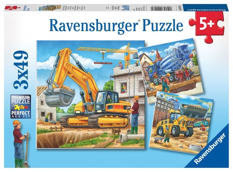 Bild vom Artikel Puzzle Ravensburger Große Baufahrzeuge 3 X 49 Teile vom Autor 