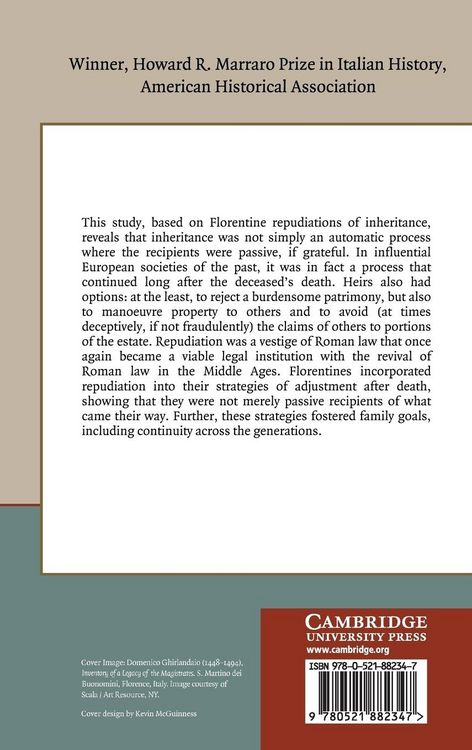Produktbild: Heirs, Kin, and Creditors in Renaissance Florence