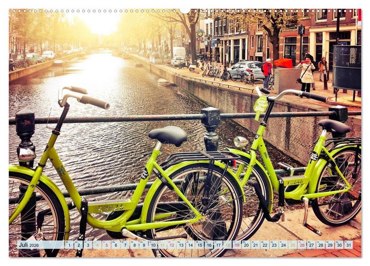 Produktbild: Stadtfahrrad (hochwertiger Premium Wandkalender 2026 DIN A2 quer), Kunstdruck in Hochglanz