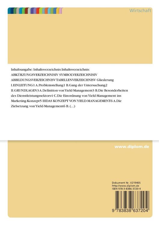 Produktbild: Yield-Management