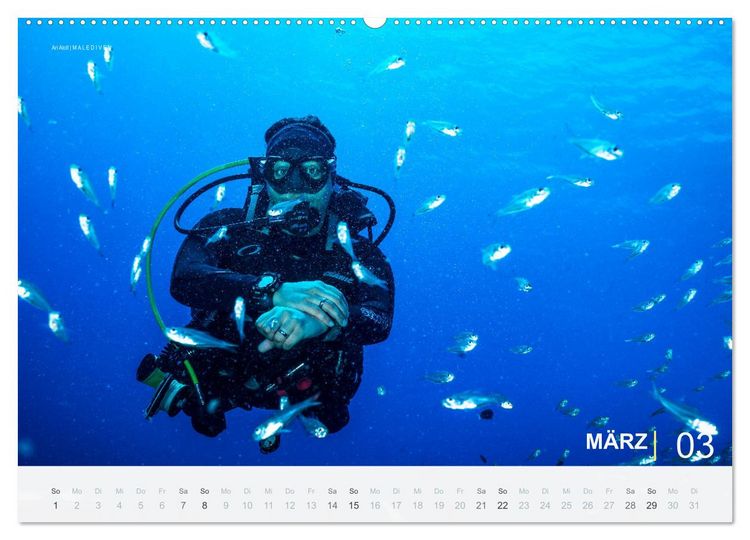 Produktbild: Einfach Tauchen - Wunderbare Tauchpl&auml;tze und Korallenriffe (Wandkalender 2026 DIN A2 quer), CALVENDO Monatskalender