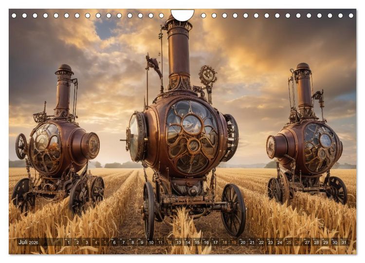 Produktbild: Steampunk Maschinen der Stra&szlig;e (Wandkalender 2026 DIN A4 quer), CALVENDO Monatskalender