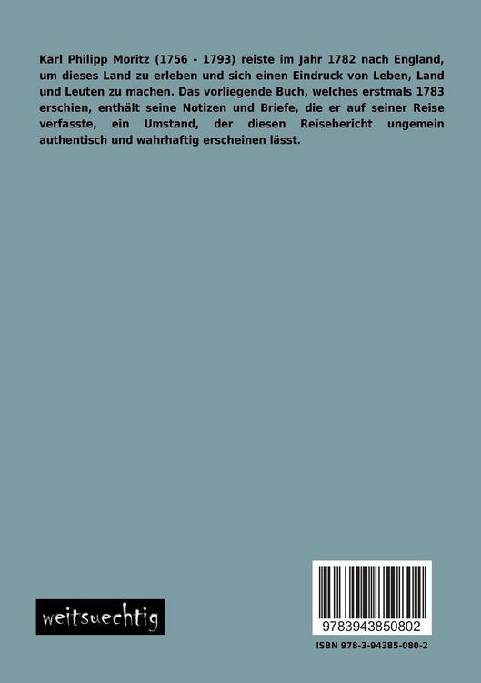 Produktbild: Reisen eines Deutschen in England im Jahre 1782