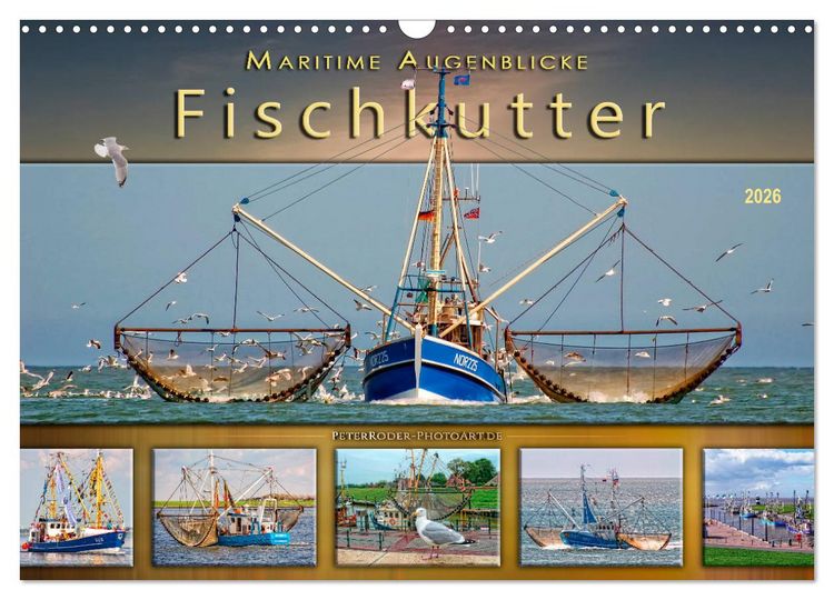 Produktbild: Maritime Augenblicke - Fischkutter (Wandkalender 2026 DIN A3 quer), CALVENDO Monatskalender