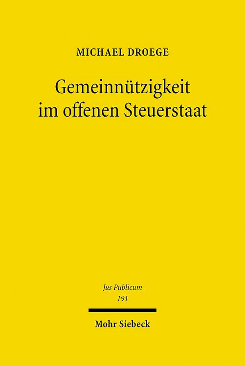 Produktbild: Gemeinn&uuml;tzigkeit im offenen Steuerstaat