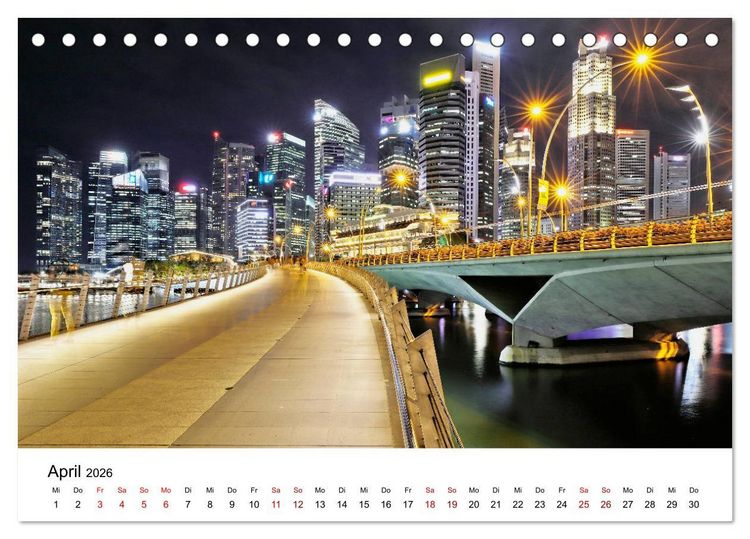 Produktbild: Singapur - Perle S&uuml;dostasiens (Tischkalender 2026 DIN A5 quer), CALVENDO Monatskalender