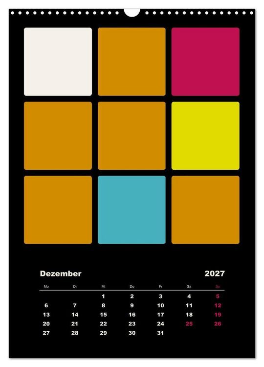 Produktbild: Fotokalender FARBFL&Auml;CHEN (Wandkalender 2027 DIN A3 hoch), CALVENDO Monatskalender