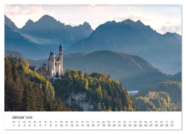 Produktbild: Deutschlands Landschaften 2026 &ndash; Von der K&uuml;ste bis zu den Alpen (hochwertiger Premium Wandkalender 2026 DIN A2 quer), Kunstdruck in Hochglanz