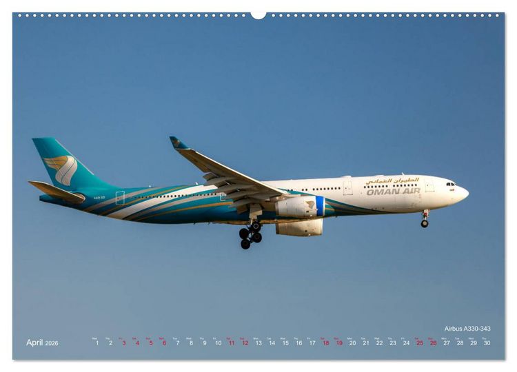 Produktbild: Airliners of the Middle East (High Quality Premium Wall Calendar 2026 DIN A2 landscape),CALVENDO 12 Month Wall Calendar