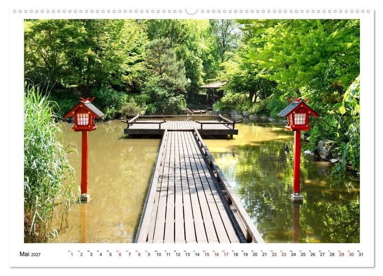 Produktbild: Japanische G&auml;rten in Deutschland (hochwertiger Premium Wandkalender 2027 DIN A2 quer), Kunstdruck in Hochglanz