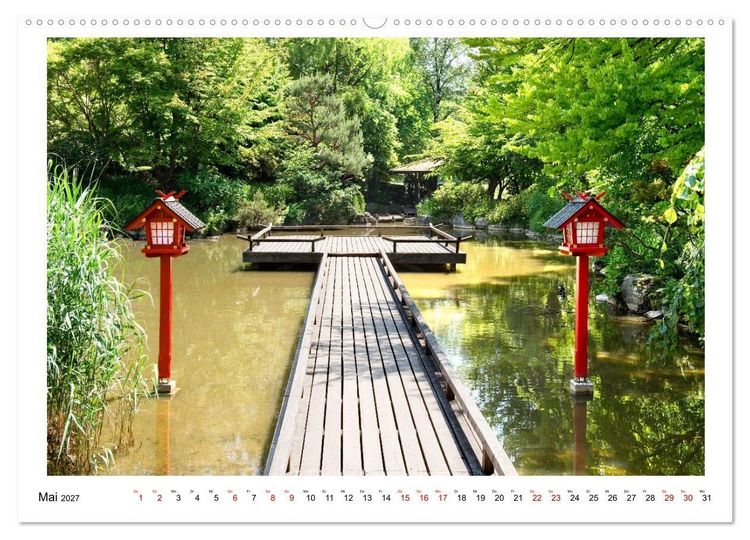 Produktbild: Japanische G&auml;rten in Deutschland (Wandkalender 2027 DIN A2 quer), CALVENDO Monatskalender