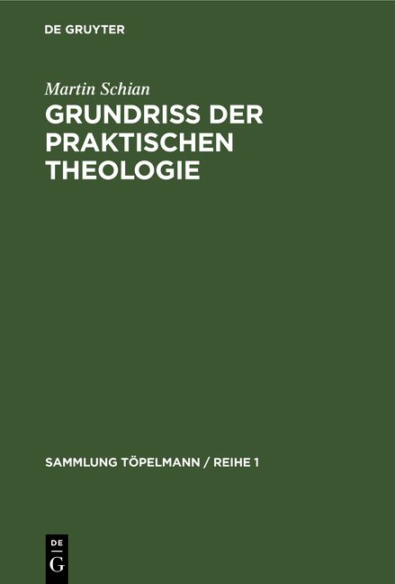 Produktbild: Grundriss der praktischen Theologie