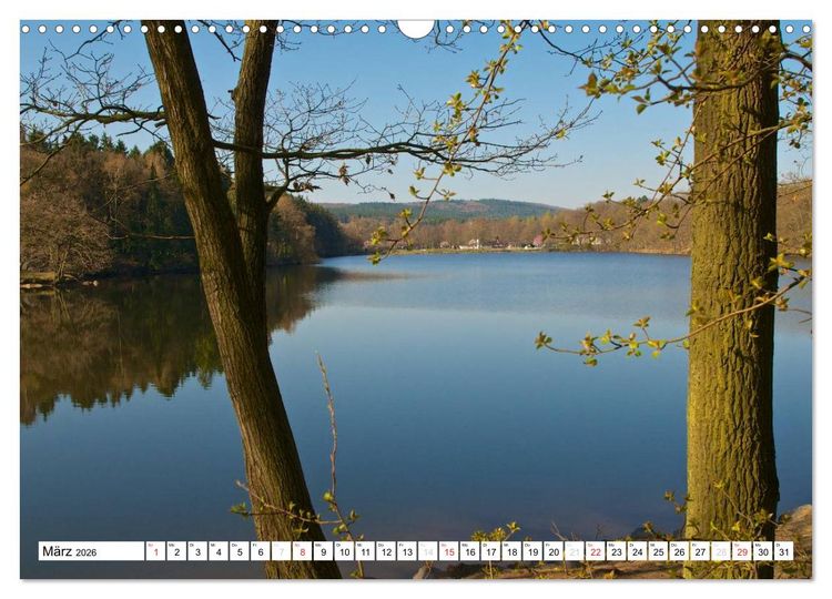 Produktbild: B&auml;che, Fl&uuml;sse, Seen - Wasser in der Eifel (Wandkalender 2026 DIN A3 quer), CALVENDO Monatskalender