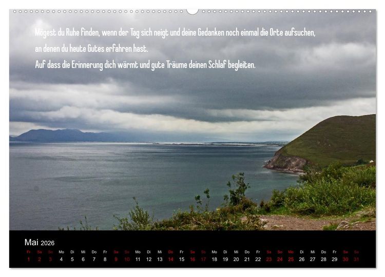 Produktbild: Irland - Irische Segensw&uuml;nsche (hochwertiger Premium Wandkalender 2026 DIN A2 quer), Kunstdruck in Hochglanz