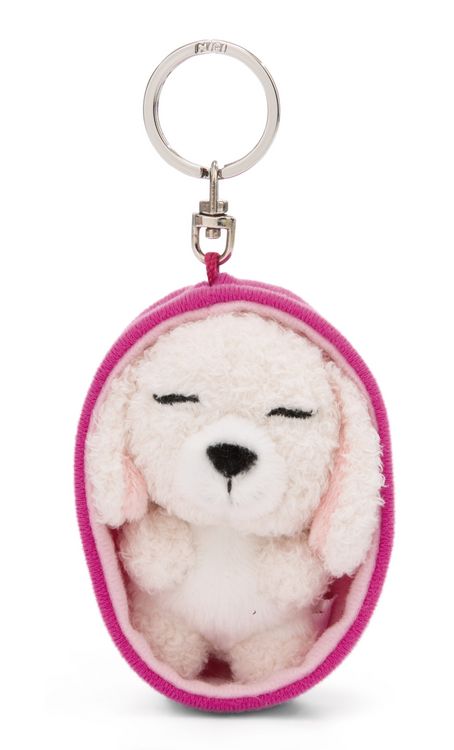 Produktbild: Schl&uuml;sselanh&auml;nger Sleeping Pets Hund Pudel wei&szlig;