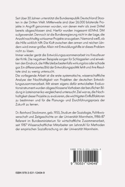 Produktbild: Die Nachhaltigkeit von Entwicklungsprojekten