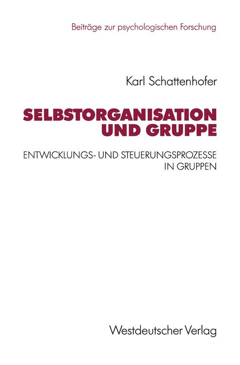 Produktbild: Selbstorganisation und Gruppe
