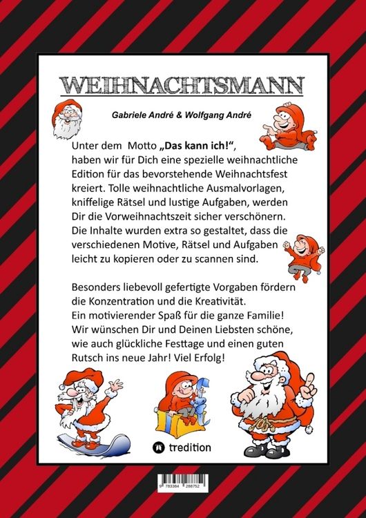 Produktbild: Craftbook - 150 Seiten Tolle Weihnachtliche Motive - Lustige Aufgaben - Knifflige R&auml;stel - Weihnachtsm&auml;nner - Christmas
