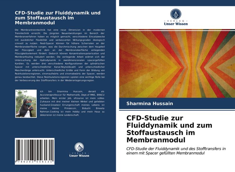Produktbild: CFD-Studie zur Fluiddynamik und zum Stoffaustausch im Membranmodul
