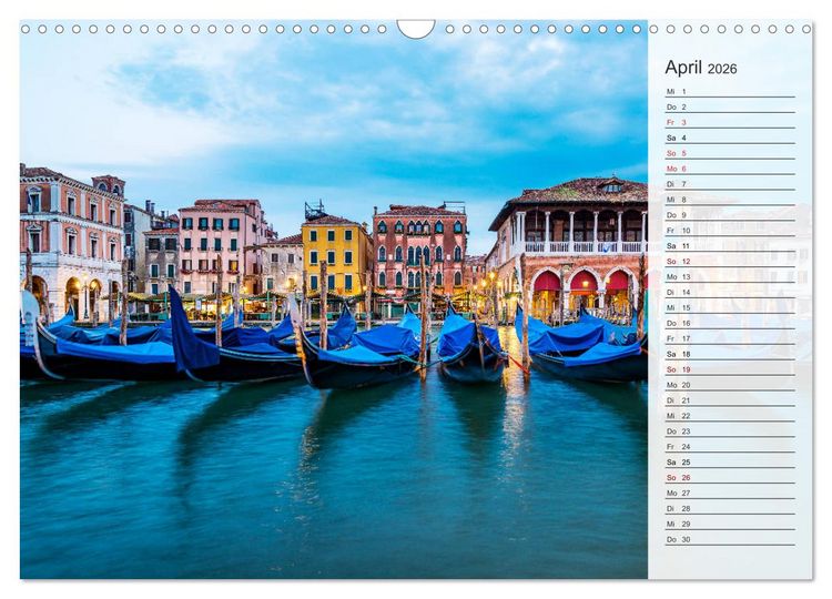 Produktbild: Venedig - Stille Momente (Wandkalender 2026 DIN A3 quer), CALVENDO Monatskalender