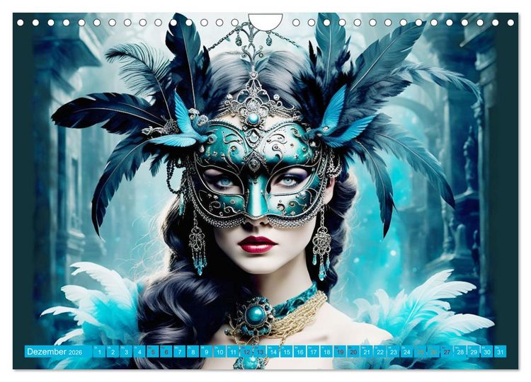 Produktbild: Maskerade Deluxe (Wandkalender 2026 DIN A4 quer), CALVENDO Monatskalender