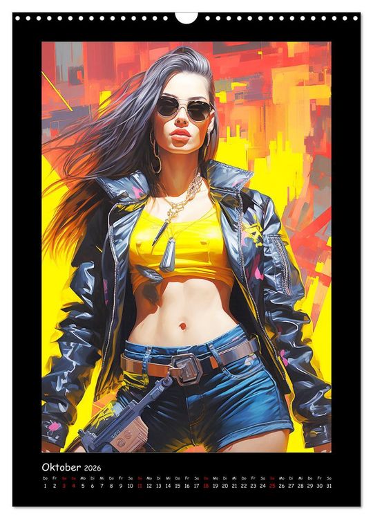 Produktbild: Cyberpunk. Futuristische Heldinnen (Wandkalender 2026 DIN A3 hoch), CALVENDO Monatskalender