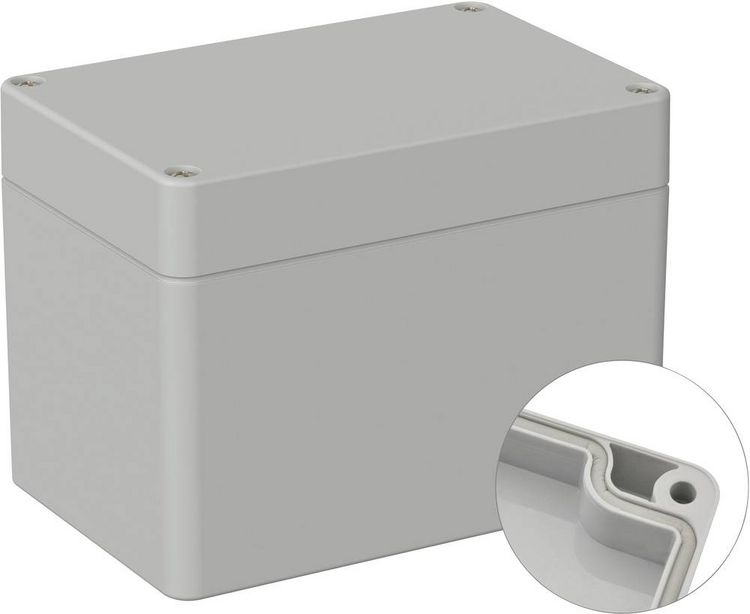 Produktbild: TRU COMPONENTS TC-9065660 Industrie-Geh&auml;use 120 x 80 x 90 ABS Lichtgrau (RAL 7035) 1St.