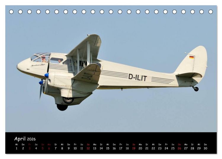 Produktbild: Doppeldecker - Veteranen der L&uuml;fte (Tischkalender 2026 DIN A5 quer), CALVENDO Monatskalender