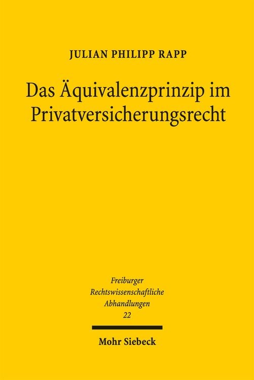 Produktbild: Das &Auml;quivalenzprinzip im Privatversicherungsrecht