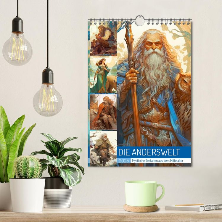 Produktbild: Die Anderswelt. Mystische Gestalten aus dem Mittelalter (Wandkalender 2026 DIN A4 hoch), CALVENDO Monatskalender