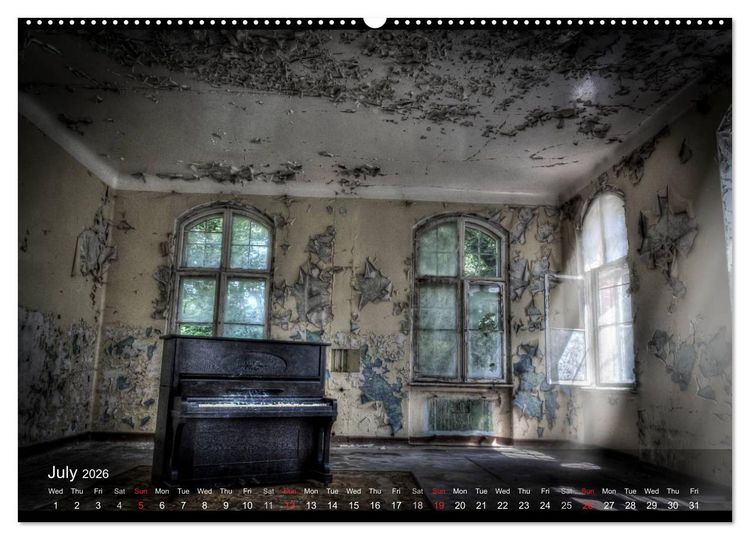 Produktbild: Lost Places HDR Beelitz II (High Quality Premium Wall Calendar 2026 DIN A2 landscape),CALVENDO 12 Month Wall Calendar