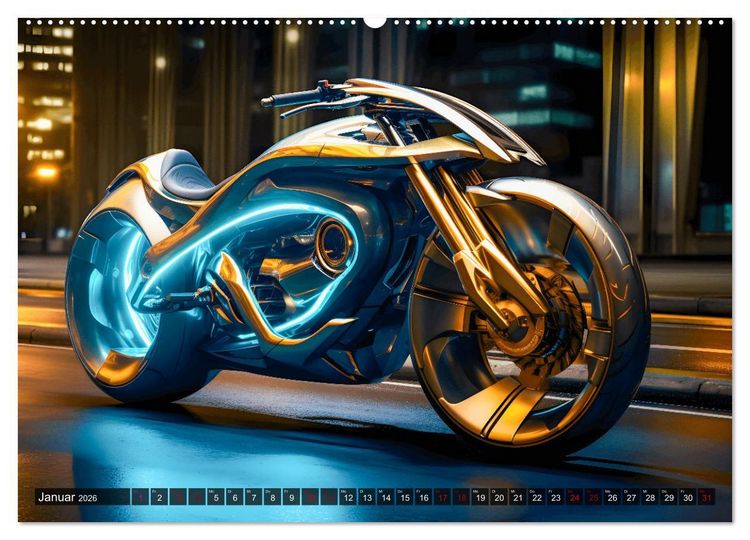 Produktbild: Dream Bikes - Motorr&auml;der aus der Zukunft (hochwertiger Premium Wandkalender 2026 DIN A2 quer), Kunstdruck in Hochglanz