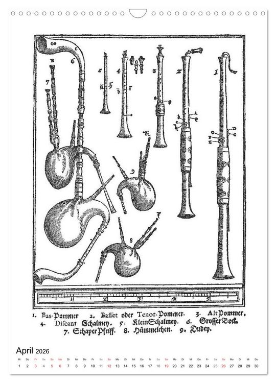 Produktbild: Michael Praetorius Syntagma Musicum (Wandkalender 2026 DIN A3 hoch), CALVENDO Monatskalender