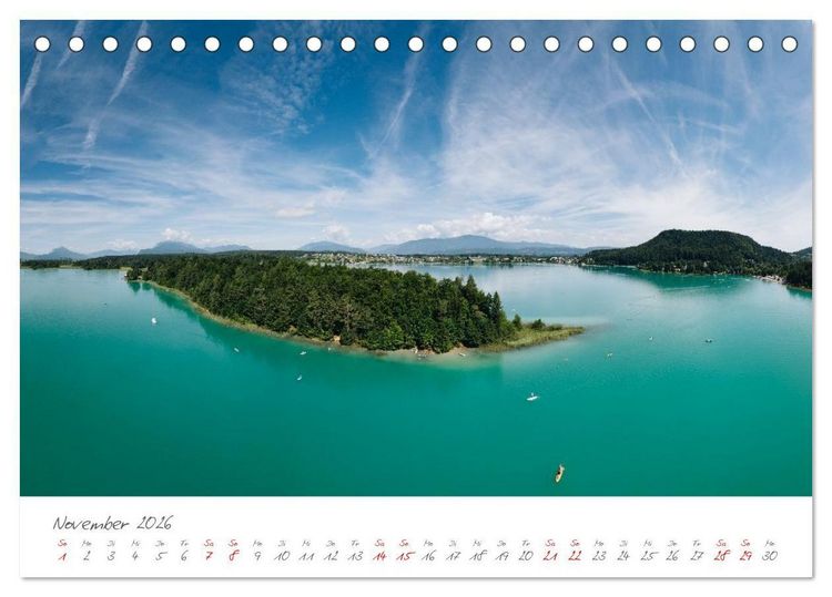 Produktbild: Der wundersch&ouml;ne Faaker See in K&auml;rnten (Tischkalender 2026 DIN A5 quer), CALVENDO Monatskalender