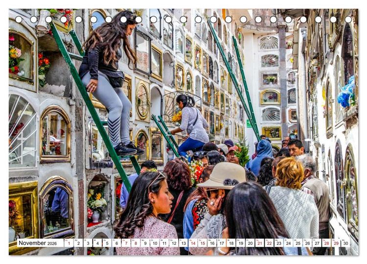 Produktbild: Traditionen und Feste im Hochland von Peru (Tischkalender 2026 DIN A5 quer), CALVENDO Monatskalender