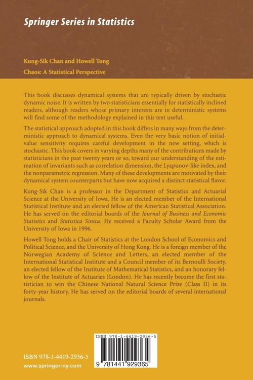 Produktbild: Chaos: A Statistical Perspective
