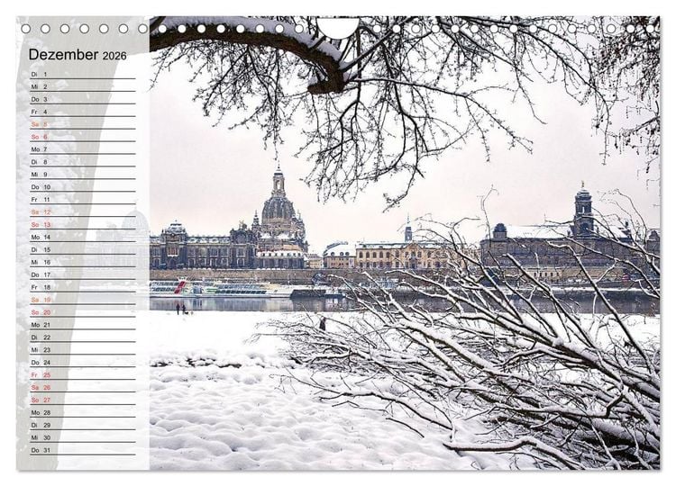 Produktbild: WUNDERVOLLES DRESDEN (Wandkalender 2026 DIN A4 quer), CALVENDO Monatskalender
