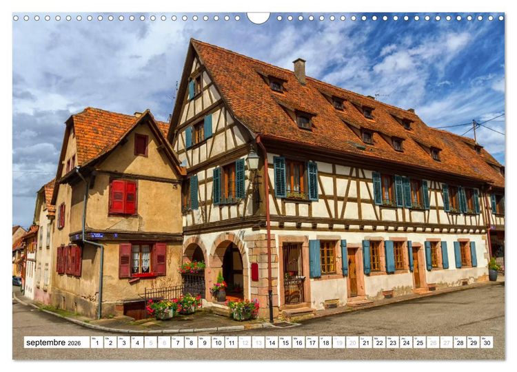 Produktbild: Alsace, magnifiques colombages (Calendrier mural 2026 DIN A3 vertical), CALVENDO calendrier mensuel
