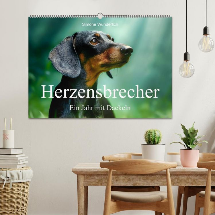 Produktbild: Herzensbrecher - Ein Jahr mit Dackeln (Wandkalender 2027 DIN A2 quer), CALVENDO Monatskalender