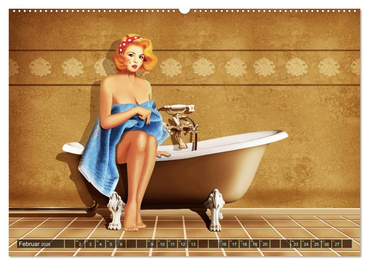 Produktbild: Pin-Up Girls im Retro Style by Mausopardia (Wandkalender 2026 DIN A2 quer), CALVENDO Monatskalender