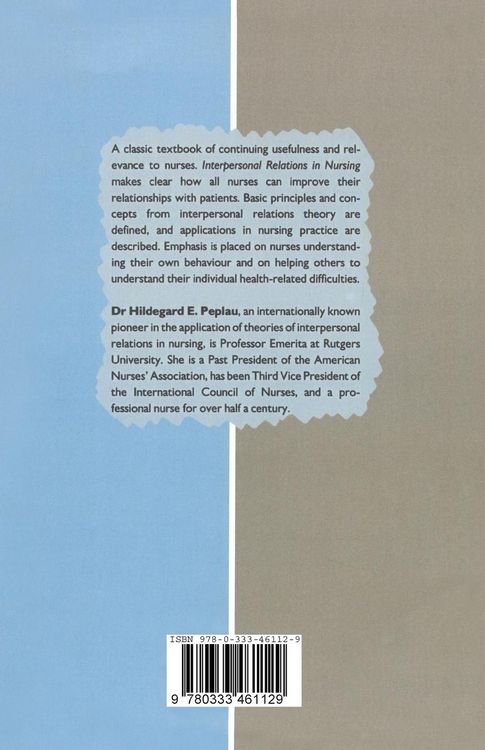 Produktbild: Interpersonal Relations in Nursing