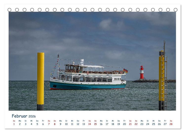 Produktbild: Warnem&uuml;nde an der Ostsee (Tischkalender 2026 DIN A5 quer), CALVENDO Monatskalender