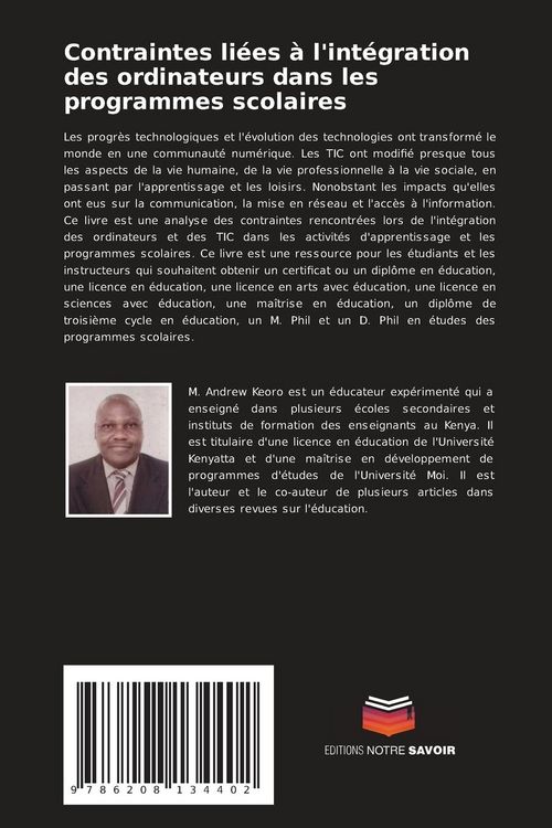 Produktbild: Contraintes li&eacute;es &agrave; l'int&eacute;gration des ordinateurs dans les programmes scolaires