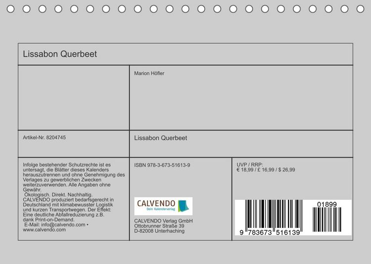 Produktbild: Lissabon Querbeet (Tischkalender 2022 DIN A5 quer)