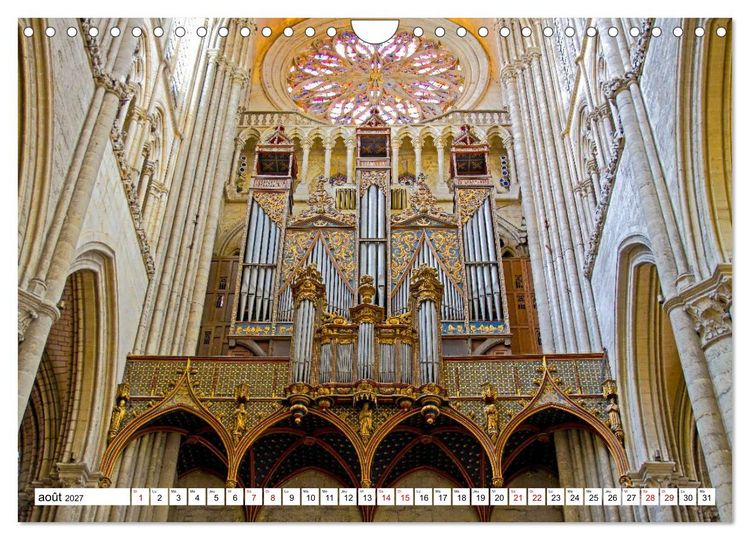 Produktbild: Les cath&eacute;drales fran&ccedil;aises &ndash; Des chefs-d'&oelig;uvre de l&rsquo;architecture gothique (Calendrier mural 2027 DIN A4 vertical), CALVENDO calendrier mensuel