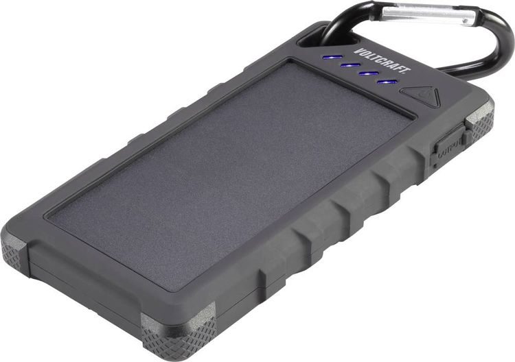 Produktbild: VOLTCRAFT VC-SL16000 VC-11946675 Solar-Powerbank Ladestrom Solarzelle 280mA 16000 mAh