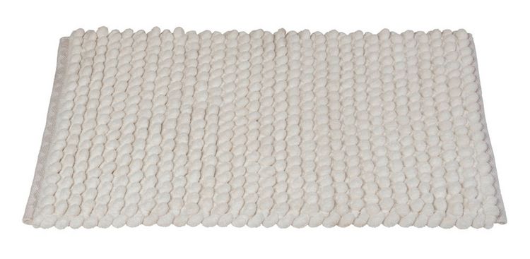 Produktbild: Badteppich Mod. Solivo, weiß, Polyester/Baumwolle, 50x80 cm, rutschhemmend beschichtet,