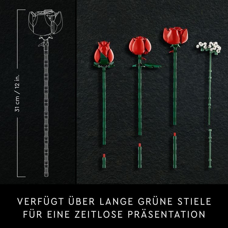 LEGO Botanicals Rosenstrauß - Kunstblumen als Zimmer-Deko 10328