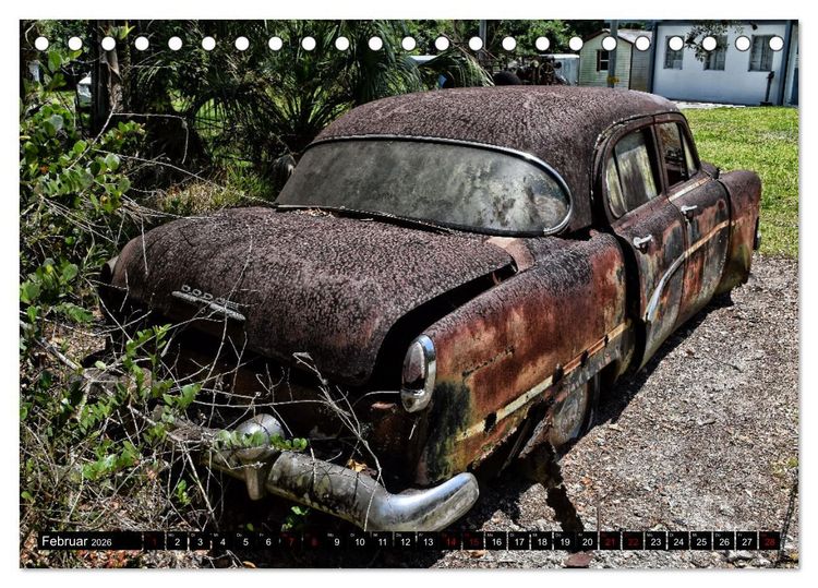 Produktbild: Florida Junk Cars (Tischkalender 2026 DIN A5 quer), CALVENDO Monatskalender