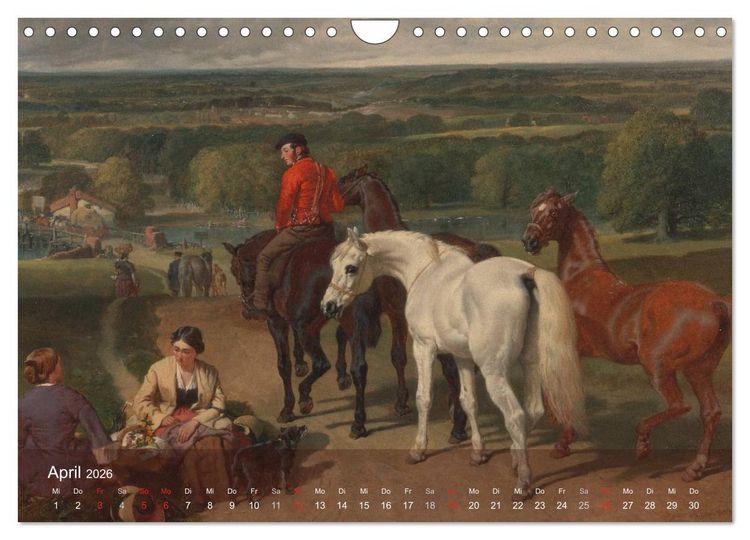 Produktbild: Pferde-&Ouml;lgem&auml;lde - Die Kunst der alten Meister (Wandkalender 2026 DIN A4 quer), CALVENDO Monatskalender